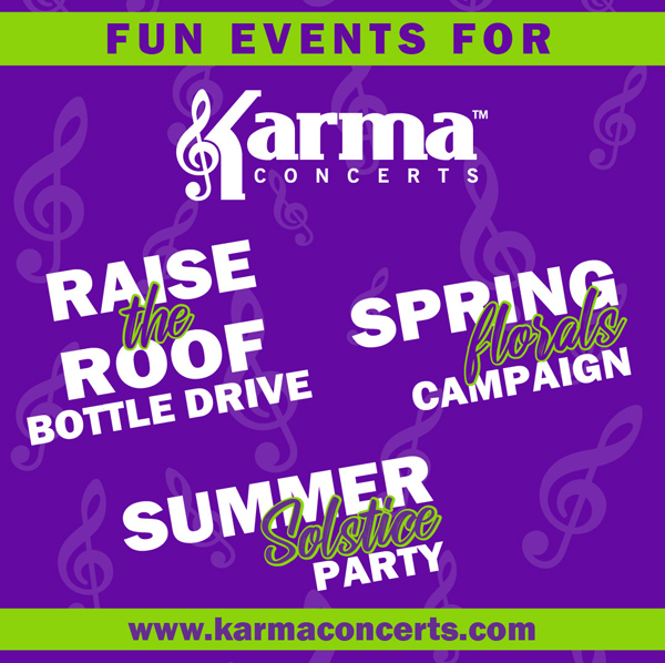 Upcoming events for Karma Concerts in 2021
