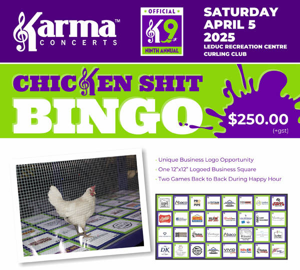 Karma Concerts Chicken Shit Bingo